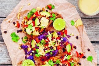 Gefüllte Süßkartoffeln auf mexikanische Art