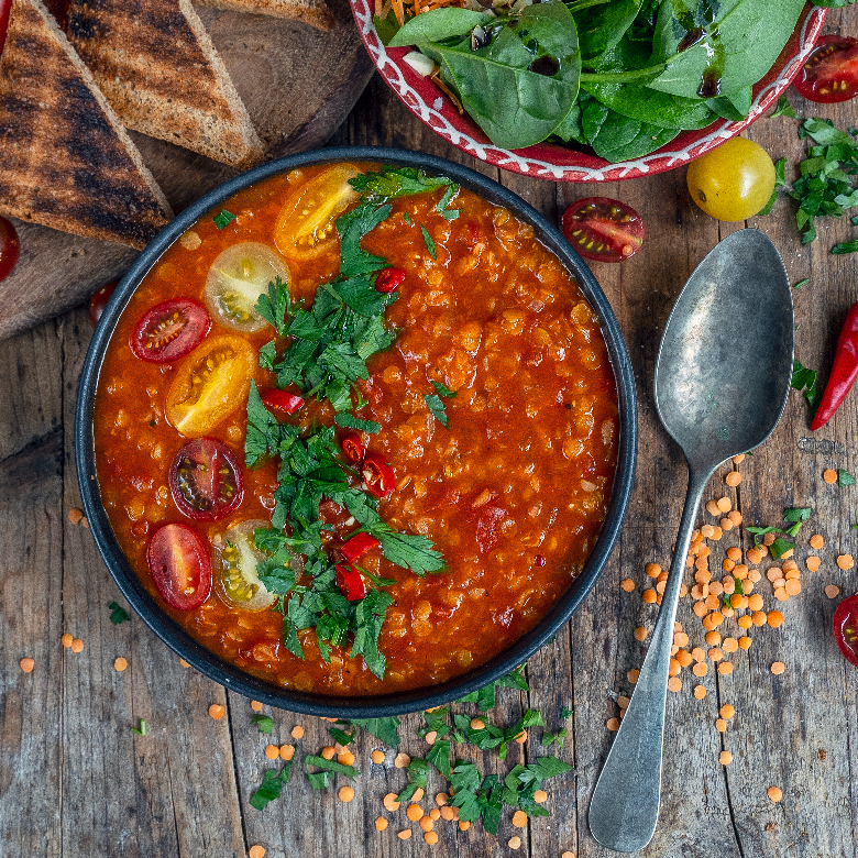 Tomaten-Linsen-Suppe - Vegan World