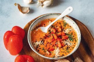 Schneller Dip: weiße Bohnen & gegrillte Paprika