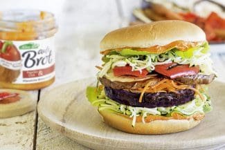 Chili-Auberginen-Burger