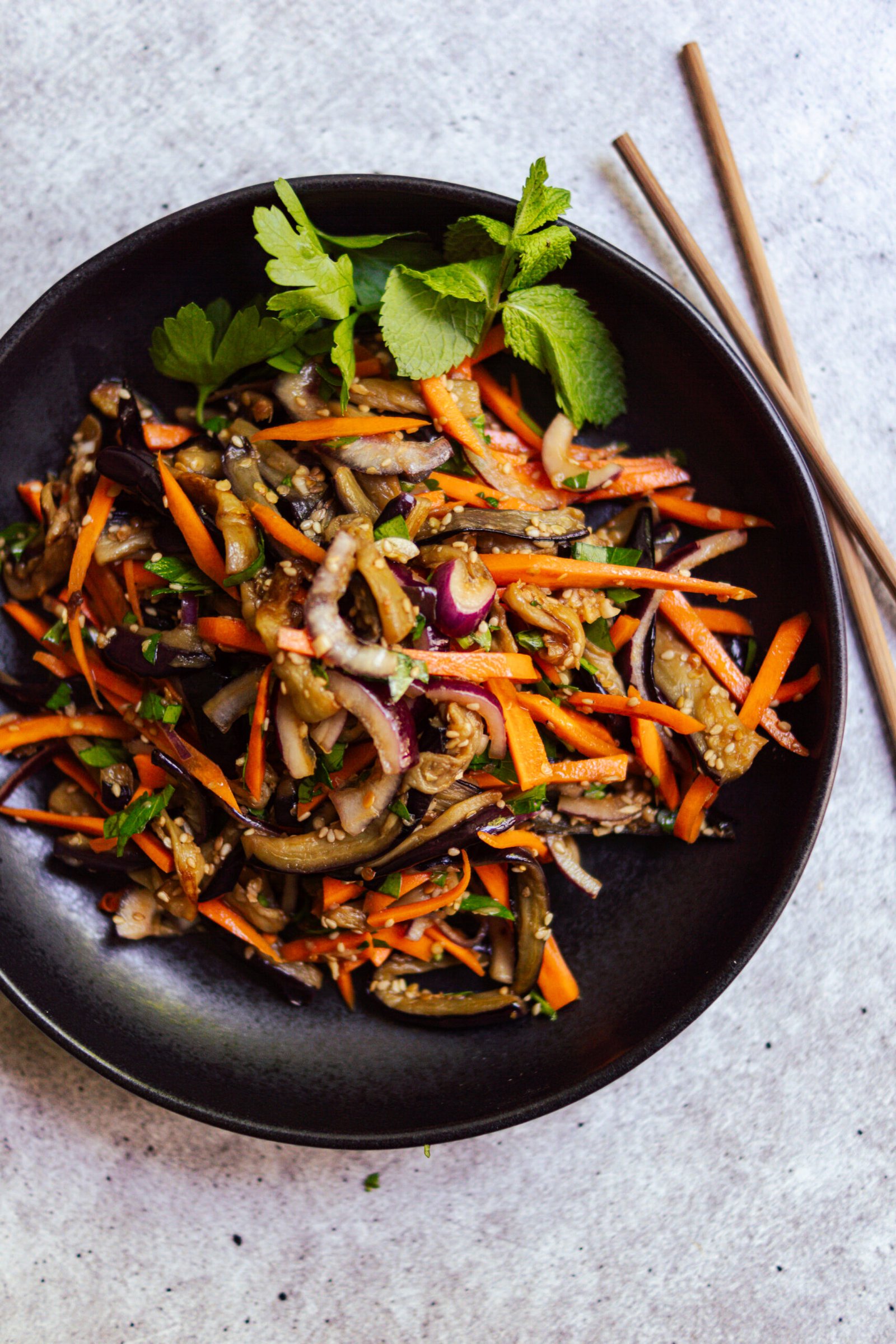 Rezept: Auberginen-Salat „Asia-Style“