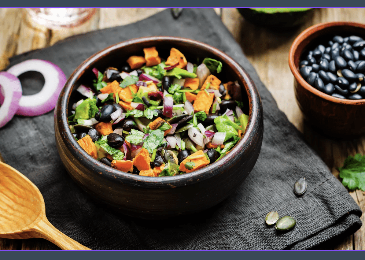 Rezept: Süßkartoffel-Bohnen-Salat