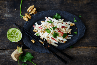 Asia-Waldorfsalat mit Kokosdressing Vegan ohne Soja: Rezept für Asia-Waldorfsalat