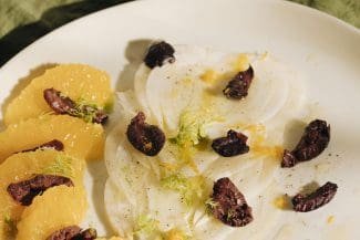Fenchelcarpaccio mit Oliven & Orangen