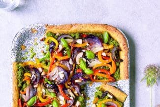 Clean Eating: Süßkartoffel-Pesto-Tarte