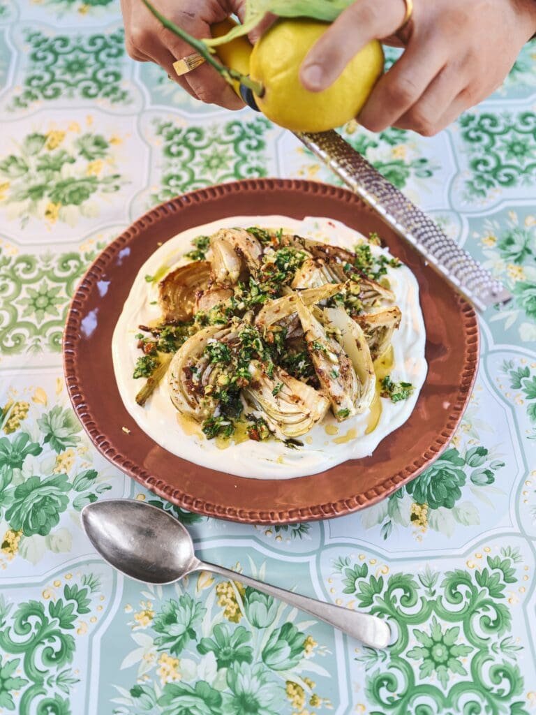 Rezept: Finocchi arrosto con fagioli bianchi (Gerösteter Fenchel auf weißen Bohnen)