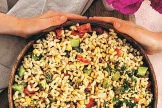 Bunter Nudelsalat mit Vollkornpasta