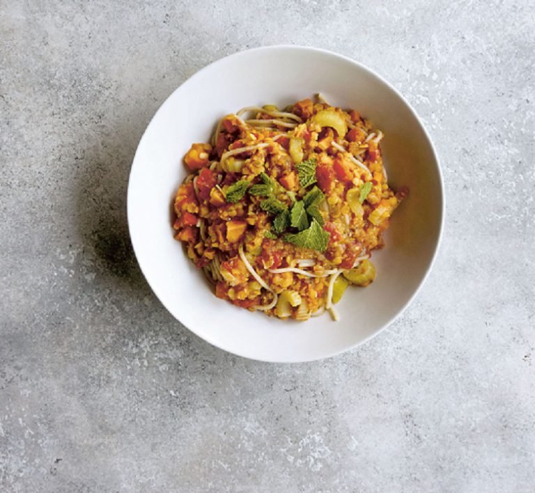 Linsenbolognese auf ayurvedische Art