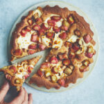 Olivenöl-Brioche und Rhabarber-Tarte