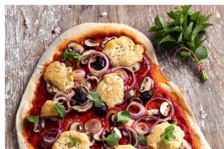 Pizza Funghi mit Oliven