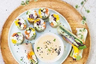 Sommerrollen mit Sesam-Ingwer-Dip von Michaela Kienz