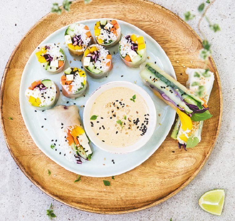 Sommerrollen mit Sesam-Ingwer-Dip von Michaela Kienz